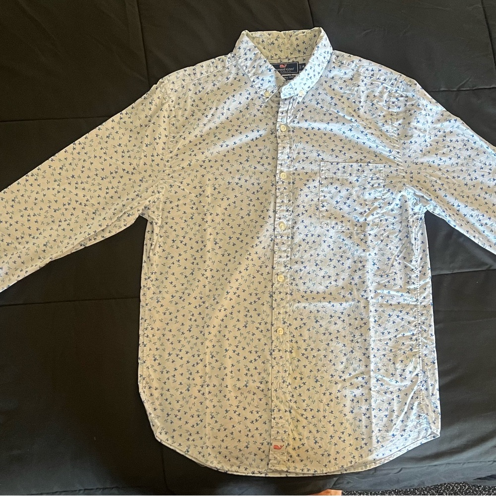 Vineyard Vines turtle print slim Murray shirt